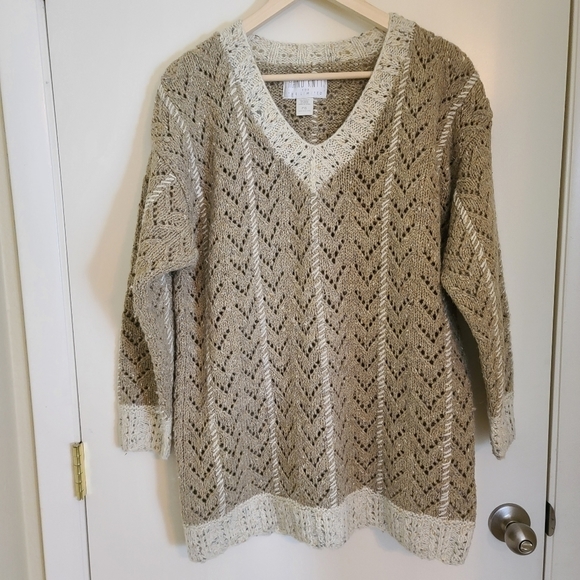 Hand Knit for The Limited V Neck Sweater S… - Picture 2 of 8